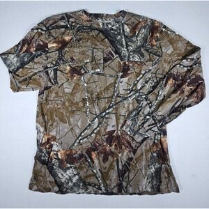Outfitters Ridge Men Large Camo Long Sleeve Pocket T-Shirt Fusion 3D Hunting Tee